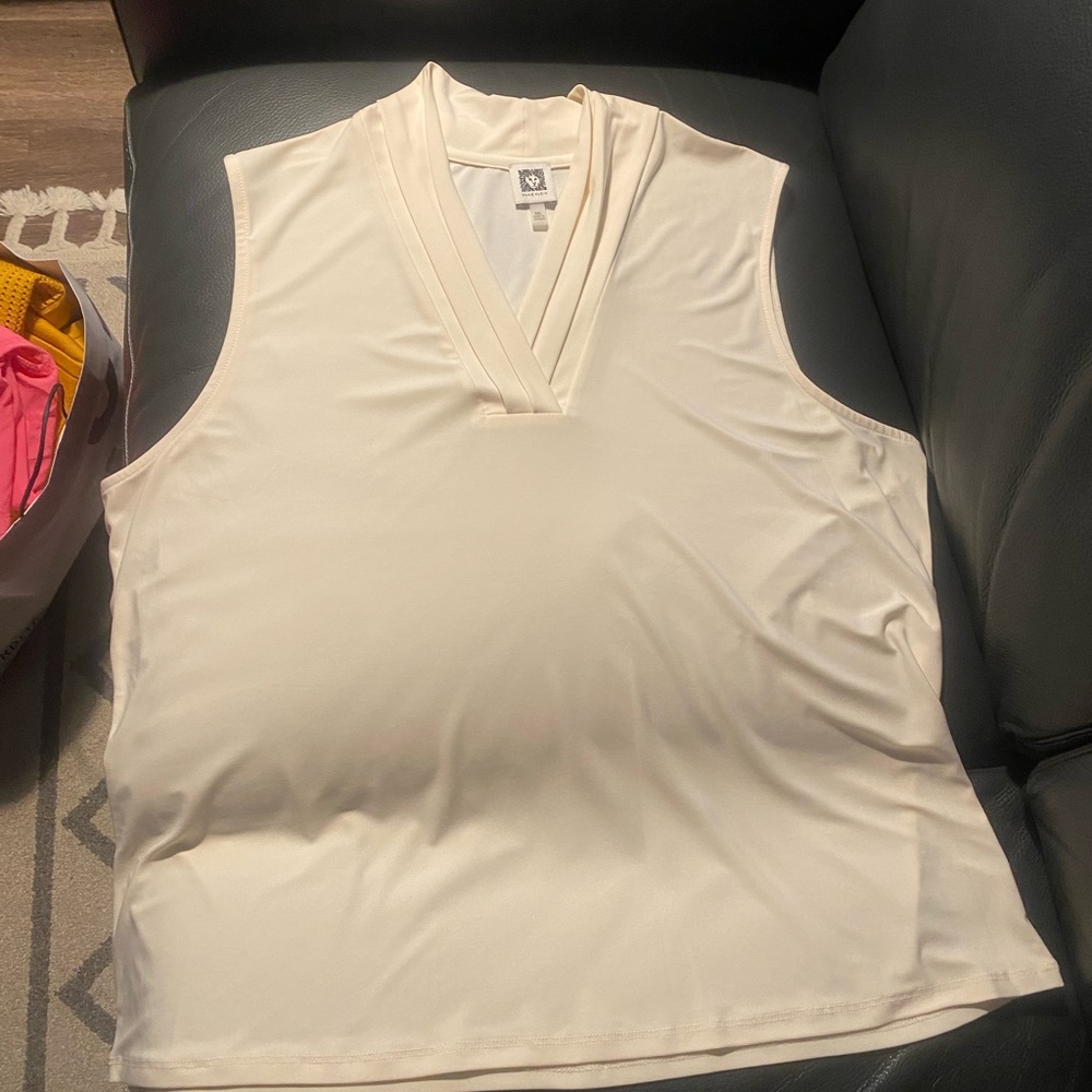 Anne Klein Pleated Collar She’ll Tank